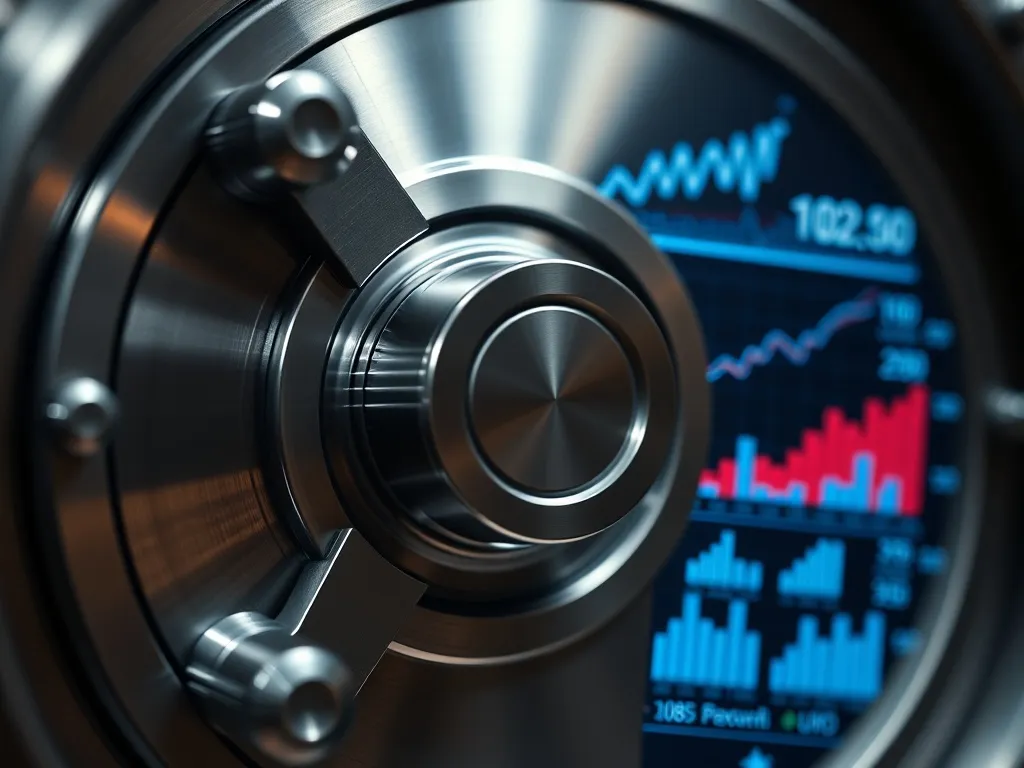 A high-quality close-up of a modern vault mechanism or a dig